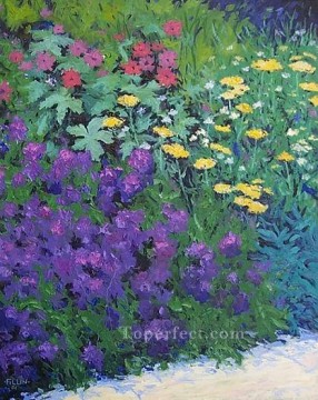 風景 Painting - yxf015bE 印象派の庭園